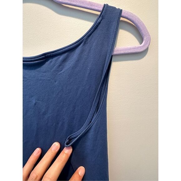 J. Jill Perfect Pima Blue V-Neck Sleeveless Maxi Dress Size Small - Picture 5 of 9